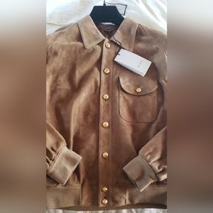 NWT AUTHENTIC GUCCI SUEDE JACKET SIZE 50. UNISEX LOOK